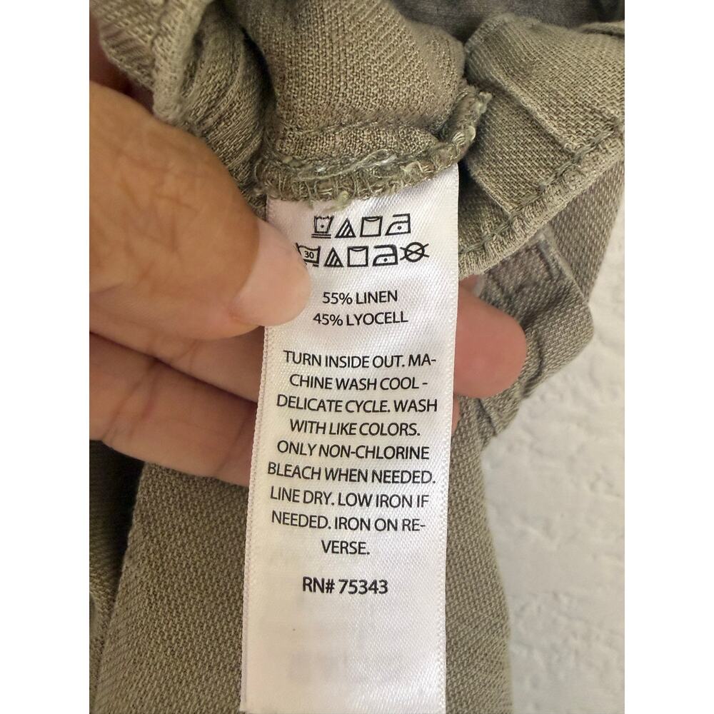 Nicole Miller Linen Lyocell Blend Cargo Jogger Pants Women’s Medium Summer - Picture 6 of 7